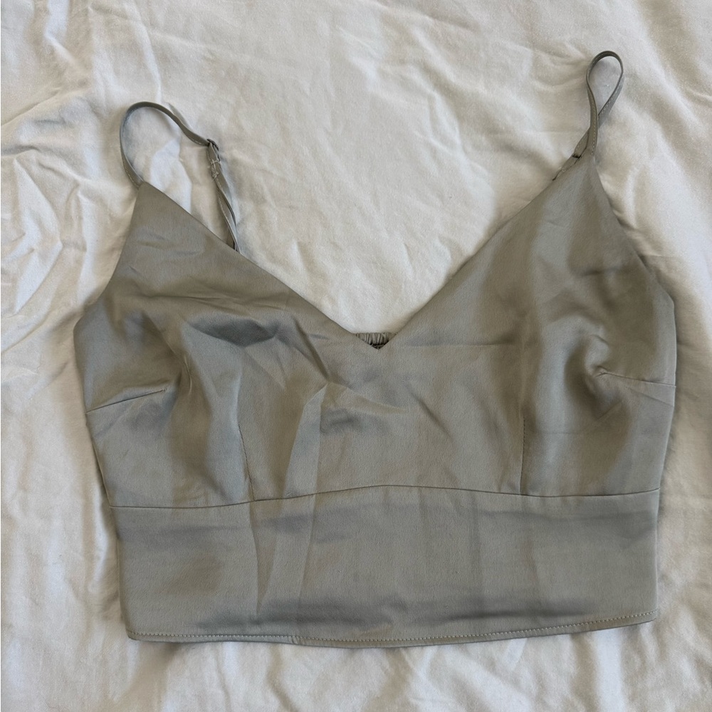Abercrombie & Fitch Sage Green Size Medium crop top